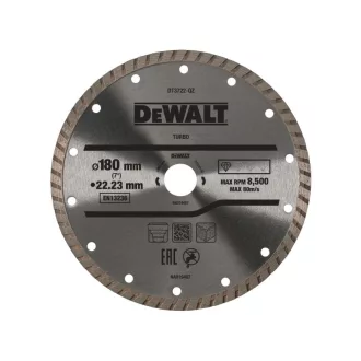   DEWALT Diamantový rezný kotúč univerzálny 180 x 2,4 x 7,0 x 22,2 mm turbo