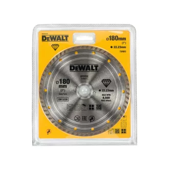   DEWALT Diamantový rezný kotúč univerzálny 180 x 2,4 x 7,0 x 22,2 mm turbo