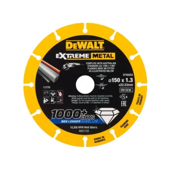   DEWALT EXTREME METAL Diamantový rezací kotúč na kov 150 x 1,3 x 22,2 mm (kov/alu/inox)