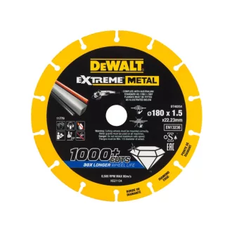   DEWALT EXTREME METAL Diamantový rezací kotúč na kov 180 x 1,5 x 22,2 mm (kov/alu/inox)