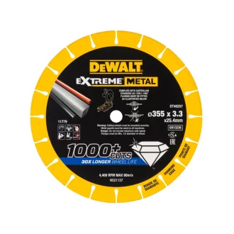  DEWALT EXTREME METAL Diamantový rezný kotúč na kov 355 x 3,3 x 25,4 mm (kov/alu/inox)