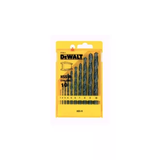   DEWALT Sada spirálových vŕtakov 10 kusov HSS-R DIN 338 (1,0 - 10 mm)
