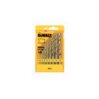   DEWALT Sada spirálových vrtákov 10 ks HSS-G DIN 338 (1,0 - 10 mm)