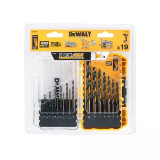   DEWALT BLACK & GOLD Súprava vrtákov do kovu 19-dielna HSS-G (1,0 - 10 mm)