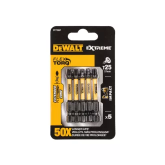 Hrot nástavca DEWALT Extreme Impact T25 x 57 mm (5 ks)
