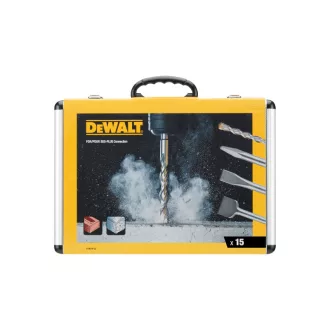   DEWALT Sada vrtákov na kameň a sekáčov 15-dielna v kufríku SDS-Plus