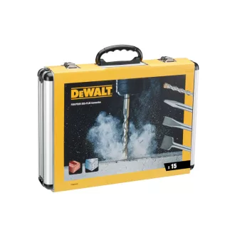   DEWALT Sada vrtákov na kameň a sekáčov 15-dielna v kufríku SDS-Plus