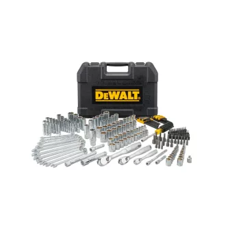   Sada náradia DEWALT 205 kusov metrických/palcových, krátkych/dlhých 1/4" + 3/8" + 1/2"