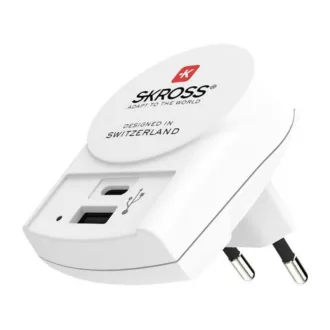 SKROSS USB adaptér (USB-A 2.4 Ah, USB-C 3 Ah batéria)