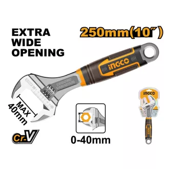INGCO Nastaviteľný vidlicový kľúč 0-40 mm / 250 mm CrV
