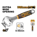 INGCO Nastaviteľný vidličkový kľúč 0-45 mm / 300 mm CrV