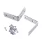 INGCO Kútikové spojovacie plechy 20 x 20 mm (4 ks)