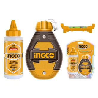   INGCO Sada maľovacích šnúr 2 kusy 30 m (plastový obal šnúry + modrá farba)