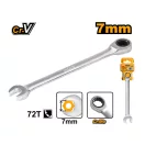 INGCO Otvorený a krížový kľúč 7 mm / 140 mm CrV