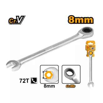 INGCO Rátajúci kľúč 8 mm / 140 mm CrV