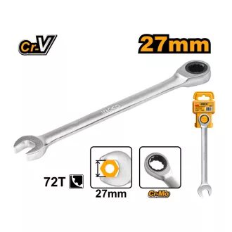   INGCO Racsnis hviezdico-vidličkový kľúč 27 mm / 359 mm CrV