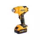 INGCO Batériová teplovzdušná pištoľ 550°C 20 V (1 x 4,0 Ah batéria + nabíjačka)