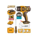 INGCO Aku horúci vzduch 550°C s LCD displejom 20 V (1 x 5,0 Ah akumulátor + nabíjačka)