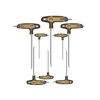 INGCO Sada guľových imbusových kľúčov T 8 dielna S2