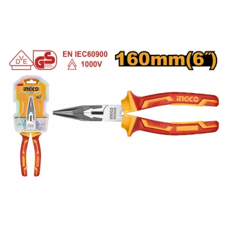 INGCO Dlhonohé kliešte 160 mm izolované do 1000 V