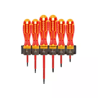   INGCO Sada skrutkovačov 6 kusov magnetická izolovaná do 1000 V