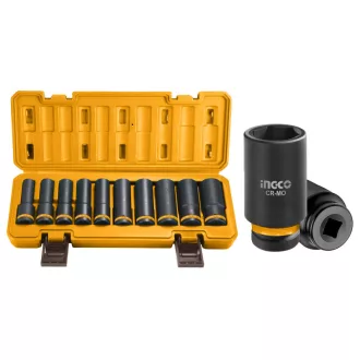   INGCO Sada dlhých skĺbacích klúčov 10 kusov 1/2" 10-24 mm CrMo