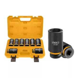   INGCO Sada dlhých nasaditelných kľúčov 8 dielov 3/4" 26-38 mm CrMo