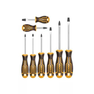 INGCO Sada skrutkovačov 8 dielna magnetická CrV