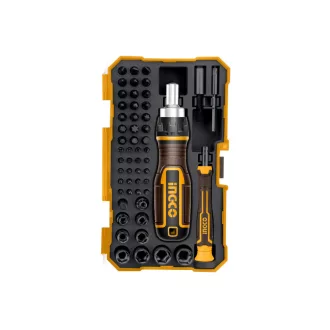 INGCO Sada ratŕlkových a presných skrutkovačov 55 dielna