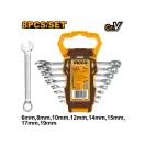 INGCO Sada kombinovaných kľúčov 8 kusov 6-19 mm CrV