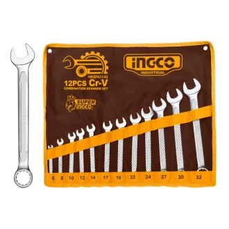 INGCO Sada kombinovaných kľúčov 12 kusov 6-32 mm CrV