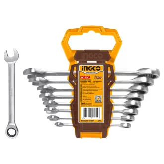 INGCO Sada kľúčov s ratchetou 8 dielna 8-19 mm CrV