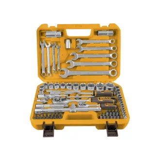   INGCO Sada nástrčných kľúčov 82 kusov 1/4" 4-10 mm, 1/2" 10-32 mm CrV