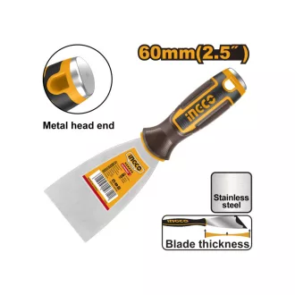 INGCO Špachtle 60 mm inox s mäkkou rukoväťou