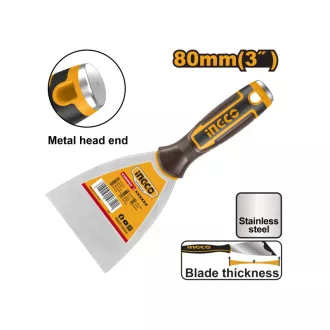INGCO Špachtľa 80 mm inox s mäkkou rukoväťou