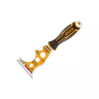   INGCO Multifunkčný stierka 75 mm nerezová so soft grip rukoväťou