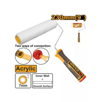   INGCO Akrylový maliarsky valček s držadlom 230 x 7 x 6 mm s mäkkou rukoväťou