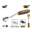 INGCO Rátajúci hriadeľ 1/2" 255 mm 72T zakrivený CrV