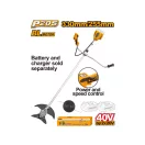 INGCO Sada akumulátorových záhradných strojov kosačka + krovinorez + okrajová kosačka 20 V (3 batérie + 2 nabíjačky)