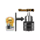 INGCO Skĺučka pre vrták 1,5-13 mm 1/2" s kľúčom