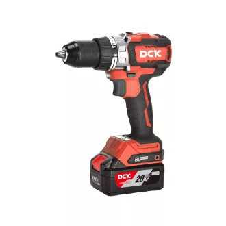   DCK Akumulátorová príklepová vŕtačka-skrutkovač 160 Nm bezuhlíková 20 V (1 x 5,0 Ah batéria + nabíjačka)