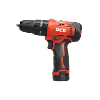   DCK Akumulátorová príklepová vŕtačka-skrutkovač 35 Nm bezuhlíková 12 V (2 x 2,0 Ah akumulátory + nabíjačka)