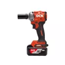 DCK Akumulátorový rázový uťahovák 1/2" 358 Nm bez uhlíkov 20 V (1 x 5,0 Ah akumulátor + nabíjačka)
