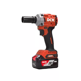   DCK Bezuhlíkový akumulátorový impaktný skrutkovač 1/2" 358 Nm 20 V (2 x 5,0 Ah batéria + nabíjačka)