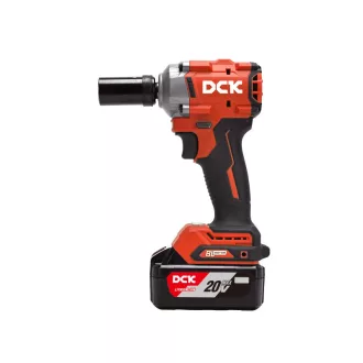   DCK Bezuhlíkový akumulátorový impaktný skrutkovač 1/2" 358 Nm 20 V (2 x 5,0 Ah batéria + nabíjačka)