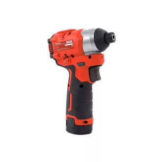   DCK Akumulátorový rázový skrutkovač 1/4" 140 Nm bez uhlíkov 12 V (2 x 2,0 Ah batéria + nabíjačka)