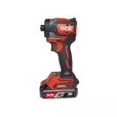 DCK Akumulátorový rázový skrutkovač 1/4" 208 Nm bez uhlíkov 20 V (1 x 4,0 Ah batéria + nabíjačka)