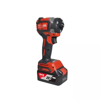   DCK Akumulátorový rázový skrutkovač 1/4" 208 Nm bez uhlíkov 20 V (1 x 4,0 Ah batéria + nabíjačka)
