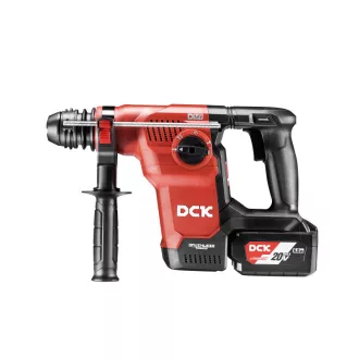   DCK Akumulátorové kombinované kladivo 3,6 J SDS-Plus bez uhlíkových kefiek 20 V (2 x 8,0 Ah akumulátor + nabíjačka)