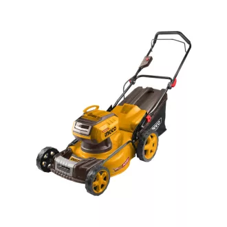   INGCO Akumulátorová kosačka 460 mm 2 x 20 V bezuhlíková (2 x 5,0 Ah batéria + 4,0 A dvojitá nabíjačka)
